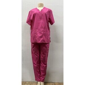 Expo V Neck women size small nurse medical uniform pants and top pink